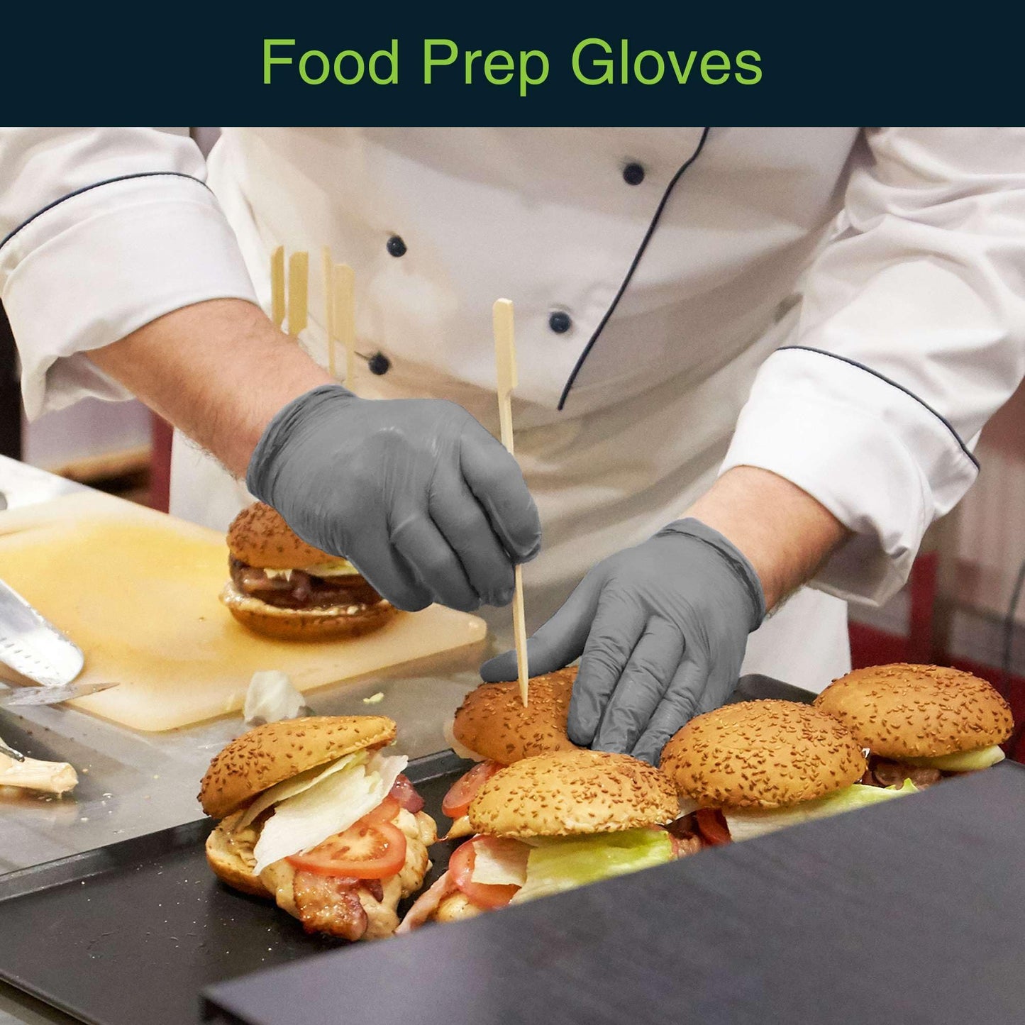 FifthPulse Cool Gray Nitrile Disposable Gloves X Small, 100 Count - Latex Free food Safe Cleaning and Cooking Gloves X Small, Surgical Grade Medical Exam Gloves