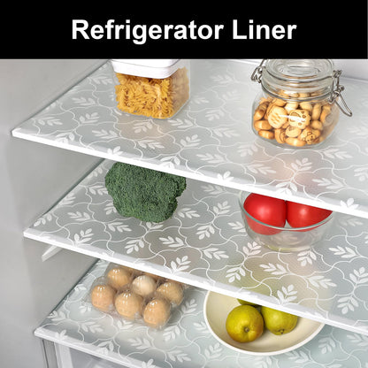 Cooyes Shelf Drawer and Cabinet Liner, Washable Oil-Proof Shelf Liners for Kitchen Cabinets, Shelves, Refrigerator, Non-Adhesive Drawers Mats(Transparent, 11.8 x 118 Inch)