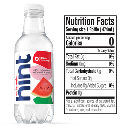 Hint Bottled Water, Best Sellers Variety Pack Bundle - Purified Flavored Water with Zero Calories, Sugar Free, Natural Flavors - 16 Fl Oz (Pack of 24)