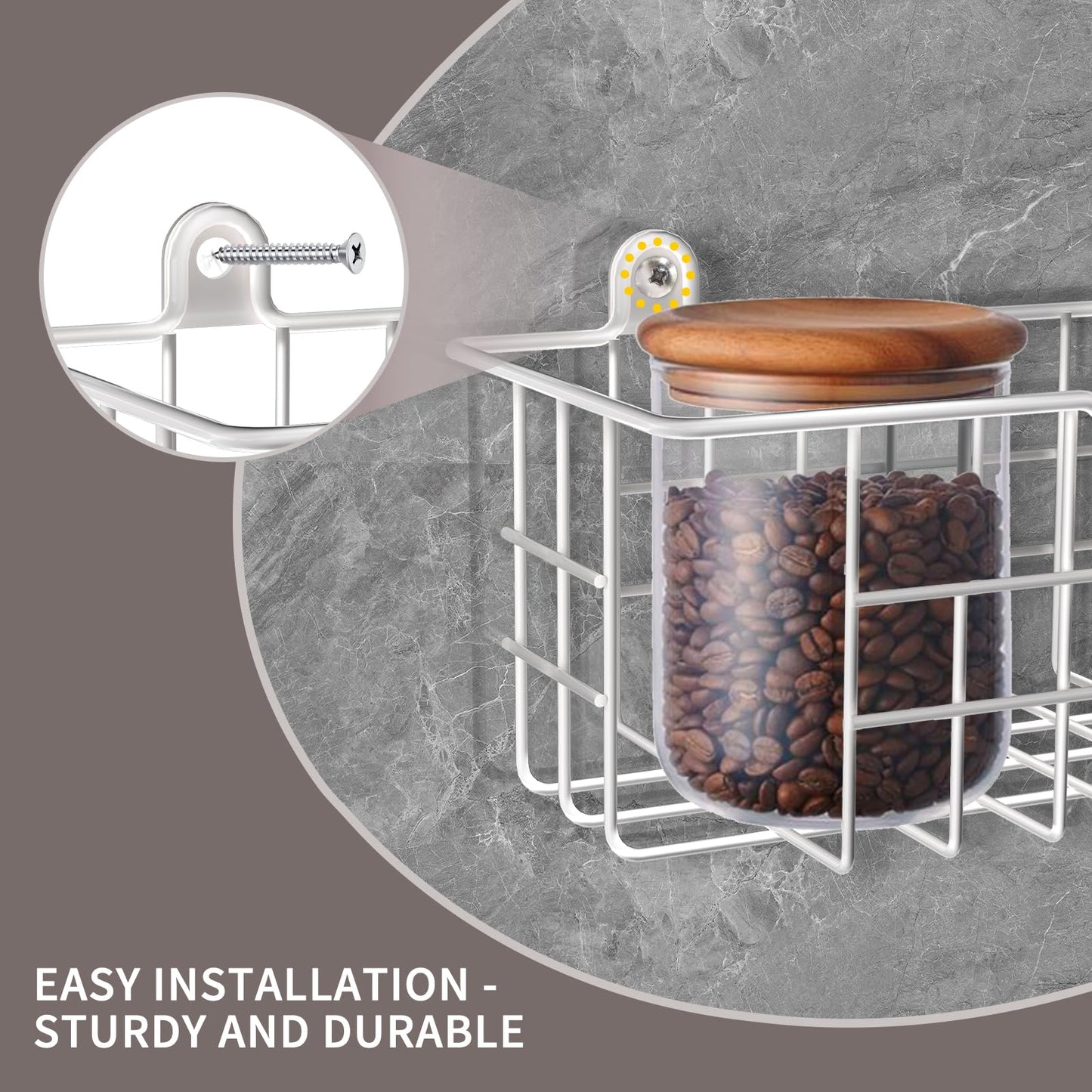 Spice Rack Organizer Wall Mount, Spice Organization Storage Shelf for Cabinet Door, 2 Packs Wall Spice Rack Saving Space for Kitchen, Black