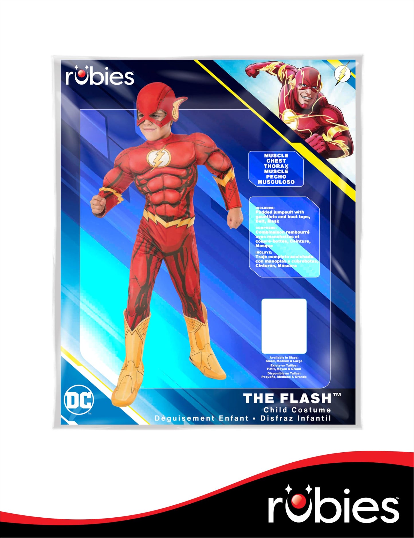 DC Comics Superheroes: The Flash Costume for Kids by Rubies, Boy's Small