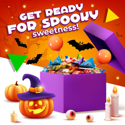 Halloween Candy Variety Pack | 10 Pound Box | Bulk Candy for Classroom | Party Mix Individually Wrapped | Popping Rocks, Lollipops, Gum, Caramels, Taffies | Assorted Pinata Fillers