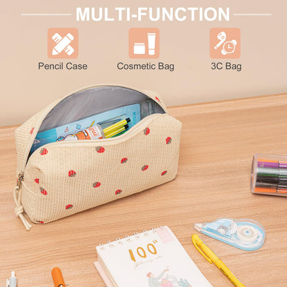LEDAOU Cute Pencil Case for Kids Girls Boys Pencil Pouch kawaii Pen Pencil Box Bag Holder for School Students