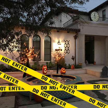 1.9inch x 82Feet Halloween Decorations Caution Tape Roll Halloween Caution Tape Halloween Tape Scary Warning Tape for Halloween Party Decorations Indoor Outdoor