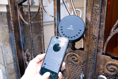 Iron Lock® Portable Smart Key Lock Box - Bluetooth & Mechanical Keyless Entry, App Control, Auto Lock, 2 Interchangeable Shackles (Cable & U-Shackle), IP65 Waterproof, Security Key Cabinets