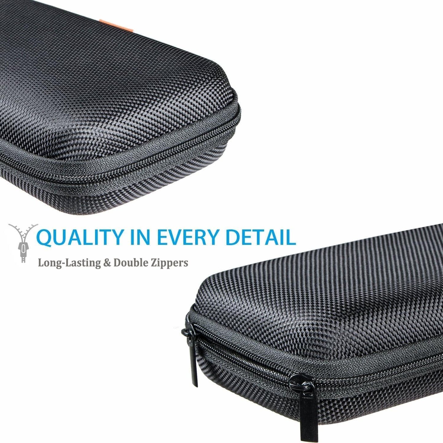 GLCON Portable Protection Hard EVA Case for External Battery,Cell Phone,GPS,Hard Drive,USB Charging Cable,Carrying Bag Mesh Inner Pocket,Zipper Enclosure,Universal Travel Pouch Bag