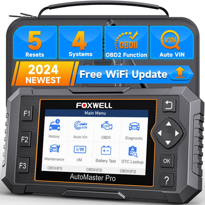 FOXWELL OBD2 Scanner NT614 Elite Engine Airbag Transmission ABS SRS Auto Scanner with 5 Reset Services WiFi Update Car Scanner ABS Bleeding/SAS/EPB/Throttle/Oil Upgrade of NT604 Code Reader Scan Tool