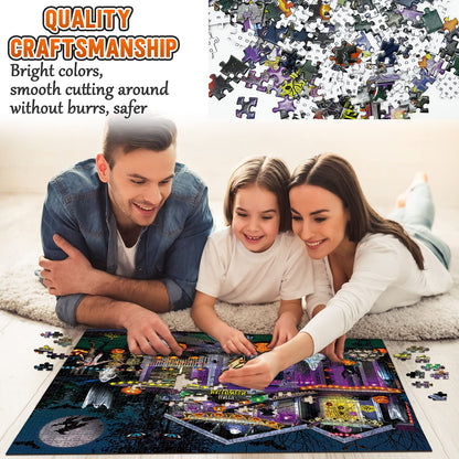 Halloween Puzzles 1000 Pieces for Adults - 27.5" x 20" (Halloween Haunted House)
