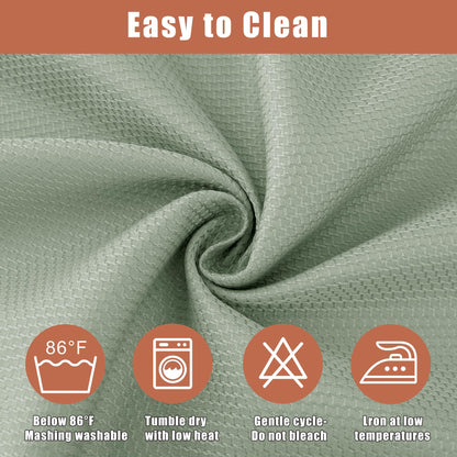 Fitable Sage Green Round Table Cloth, 2 Pack - 60 inch in Diameter - Waterproof Wrinkle Resistant Textured Fabric Tablecloth, Jacquard Decorative Table Cover for Dinner, Party, Banquet, Event