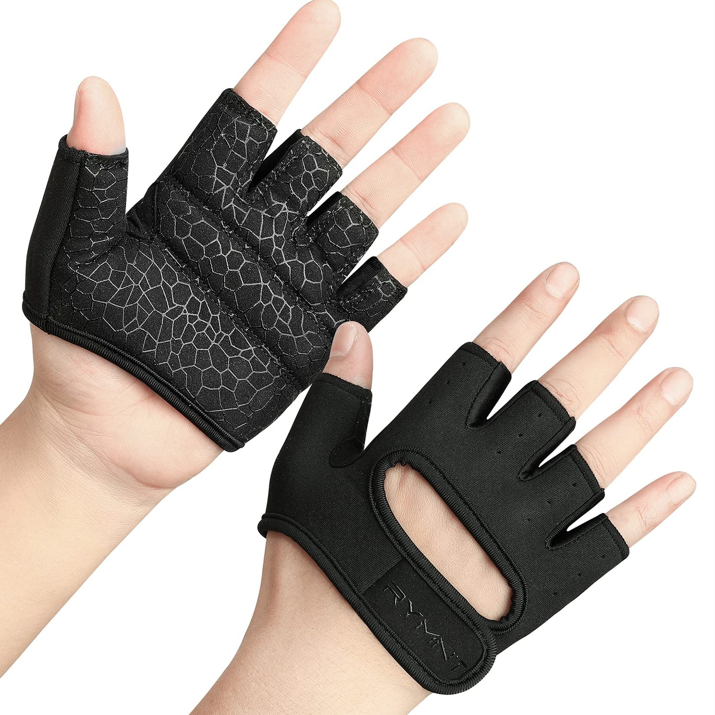 Minimal Weight Lifting Gloves,Short Micro Workout Gloves Grip Pads with Full Palm Protection & Extra Grip for Men Women Weightlifting,Gym,Exercise Training