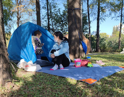 Orga'Neat Pocket Picnic Blanket, Sandproof Lightweight Pocket Camping Tarp, 55″x 60″ Foldable & Fits into Small Bag, Water Resistant Washable Quick Dry Compact Beach Mat for Outdoor Recreation