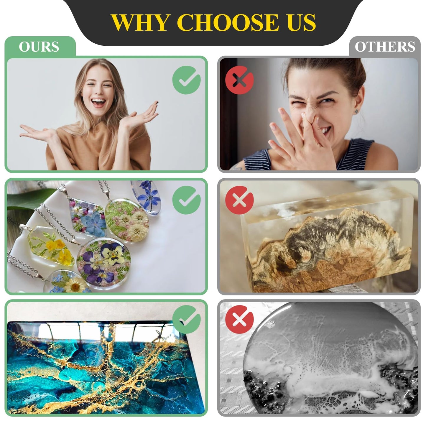 2 Gallon 3×UV Resistant Resin Kit,No Bubble & Crystal Clear Epoxy Resin for Coating, Casting, Table Top,DIY, Bar Top, River Tables, Resin Art, Wood with Two Pumps