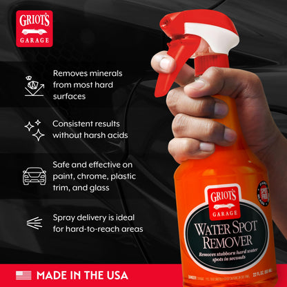 Griot's Garage Water Spot Remover for Car Detailing, Works on Paint, Chrome, Plastic Trim, Glass, and More, Professional-Grade, 10880, 22oz