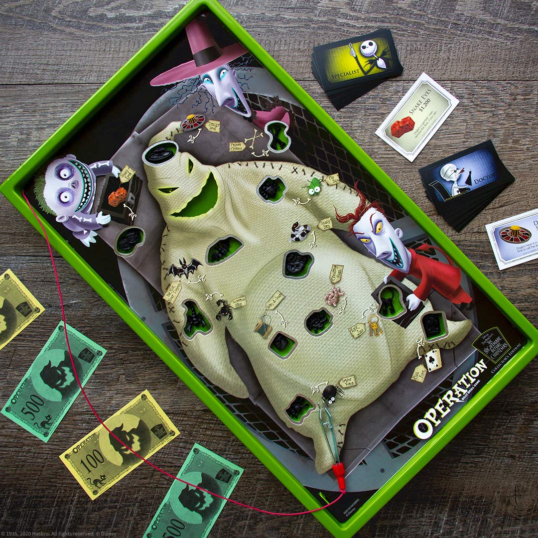 Operation: Disney The Nightmare Before Christmas Board Game | Collectible Operation Game | Featuring Oogie Boogie & Nightmare Before Christmas Artwork, 1+ Players