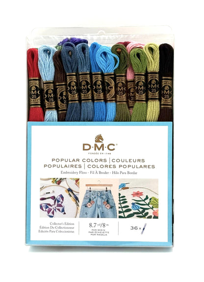 DMC 117F25-PC36 Embroidery Popular Colors Floss Pack, Colors may vary, 8.7-Yard, 36/Pack
