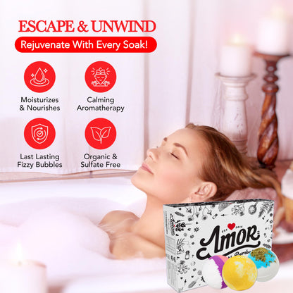 12 Large Bath Bombs Gift Set for Women - 3 Oz Handmade Organic Fizzies With Moisturizing Shea Butter - Perfect for Bubble Spa Relaxing - Gift for Her, Girls, Wife, Mother