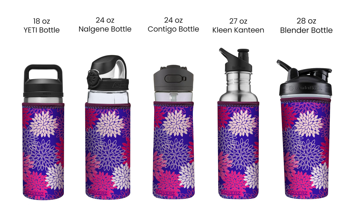 Koverz 24-30oz 750ml Water Bottle Carrier with Shoulder Strap, Water Bottle Insulator - Midnight Mums