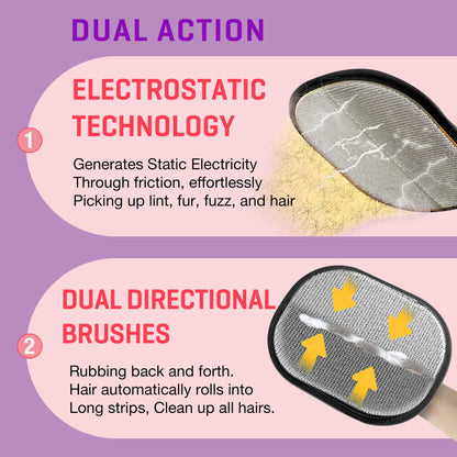 Jioroos Pet Hair Remover Gloves for Cats & Dogs, Electrostatic Pet Hair Removal Gloves Brush for Pets Hair, Upgraded Animal Fur Removal Tool, Reusable Cats & Dogs Grooming Gloves for Hair Removal (1)