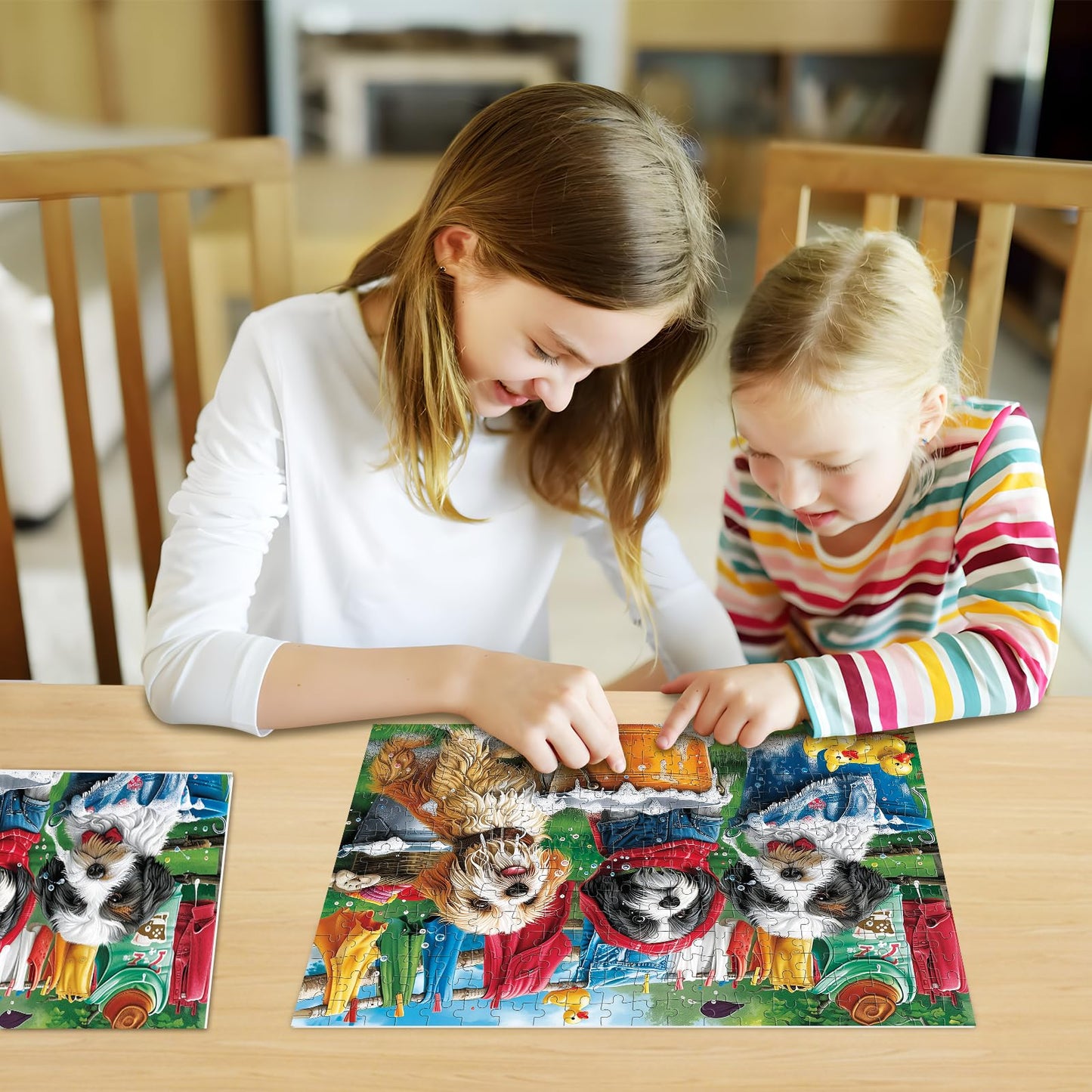 300 Piece Puzzles for Adults,Cute Dogs Jigsaw Puzzle for Adults Kids Seniors,Recycled Cardboard Dogs Large Piece Puzzle 300 Piece,Family Activity Great Gift for Family Friends 20.5 * 15 in