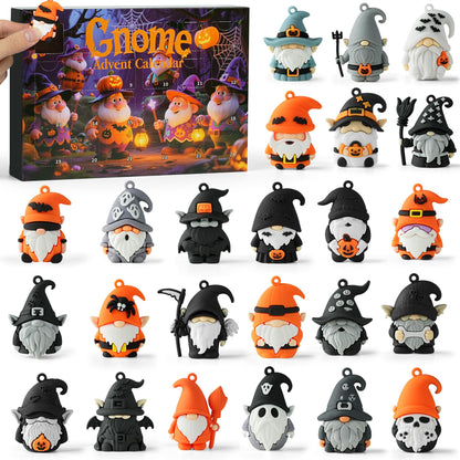 Gnome Advent Calendar 2025,Halloween Countdown Advent Calendar,Advent Calendar,with 24 Gnome Collectible Figures,Halloween Advent Calendars Gift kids Teen Adults
