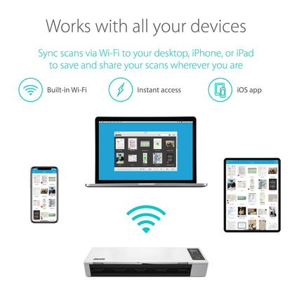 Doxie Q2 — Wireless Rechargeable Document Scanner with Automatic Document Feeder (ADF)