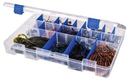 Flambeau Outdoors 5003 Fishing Tackle Box - Includes 15 Dividers, 25 Compartments, Clear Tackle Box Fishing Lure Organizer, Tuff Tainer Tackle Box with Zerust Anti-Rust Dividers
