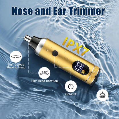 Hair Clippers for Men, Professional Beard Trimmer Mens Shaver Electric Razor Nose Trimmer Kit, Cordless Barber Clippers and Trimmers Set, Hair Cutting Kit, Shaving Machines for Men Grooming Gifts