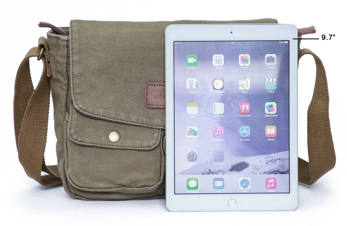 Gootium Canvas Messenger Bag - Vintage Crossbody Shoulder Bag Military Satchel