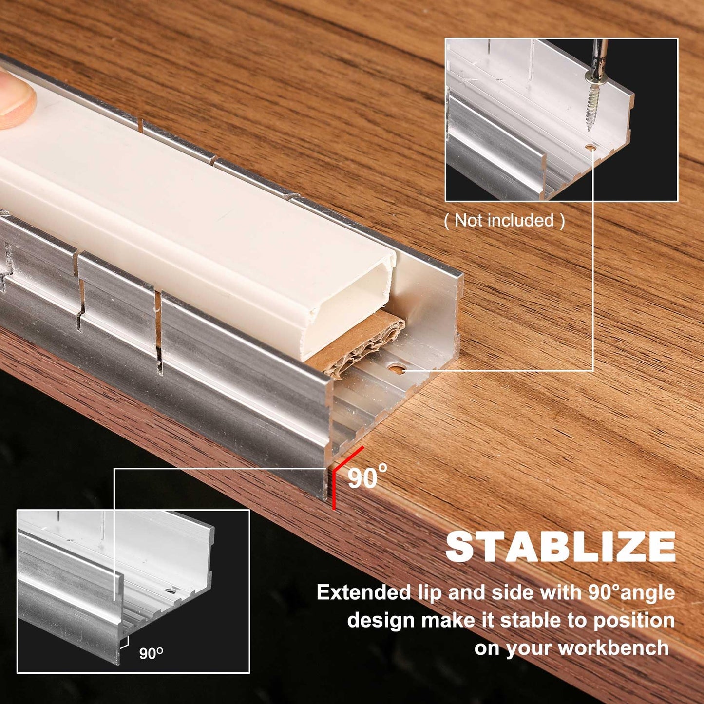 HAUTMEC Mini Hacksaw with Miter Box Set, 6" Hack Saw with Adjustable Cutting Angles & 6 Bi-Metal Blades, Compact Hand Saw for Wood, Metal, Plastic, Crafts, and DIY – HT0262