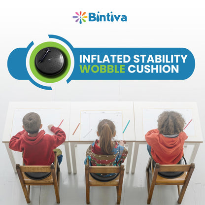 Inflated Stability Wobble Cushion, Including Free Pump/Exercise Fitness Core Balance Disc,Blue,size: 13 inches / 33 cm diameter