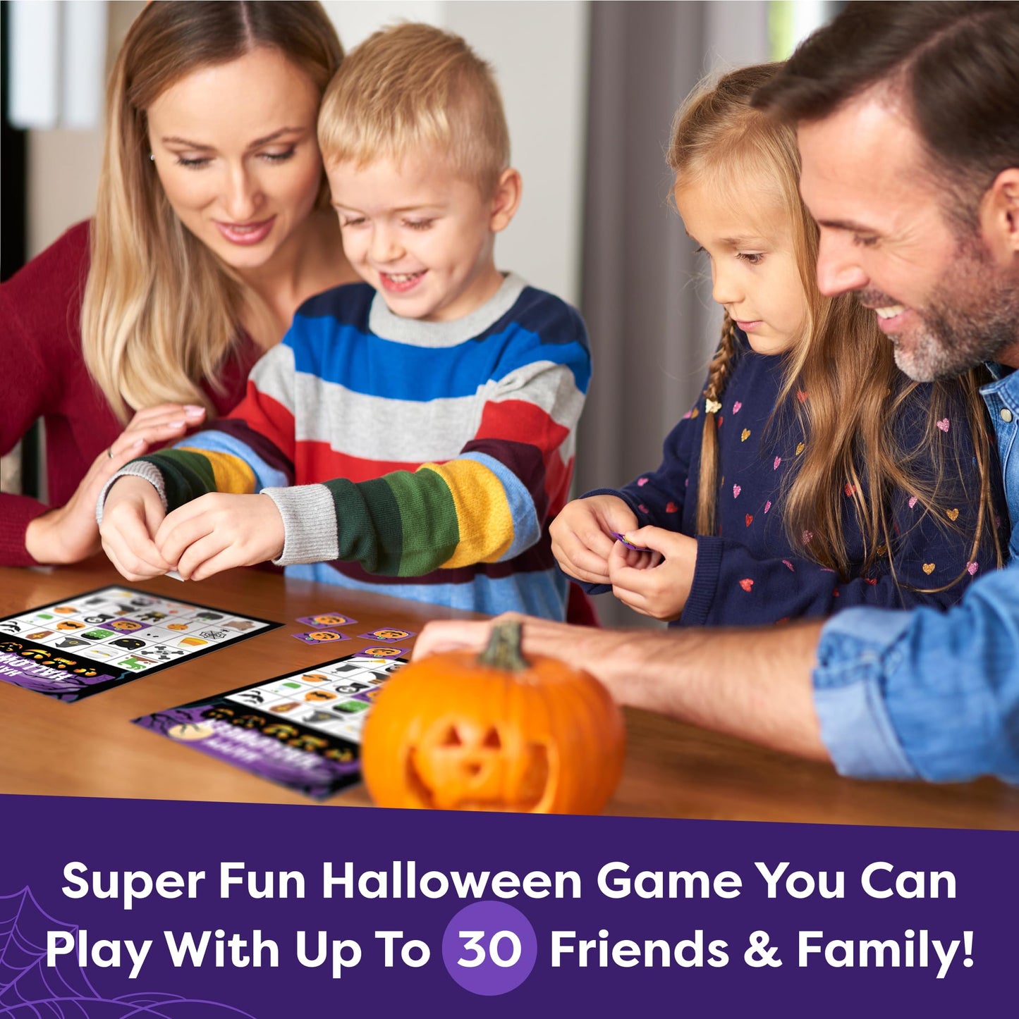 Halloween Games For Kids Party - Halloween Bingo Game For Kids With Up To 30 Players - Halloween Party Games - Halloween Crafts - Fun Spooky Activity For Families, Classroom Parties, Community Events