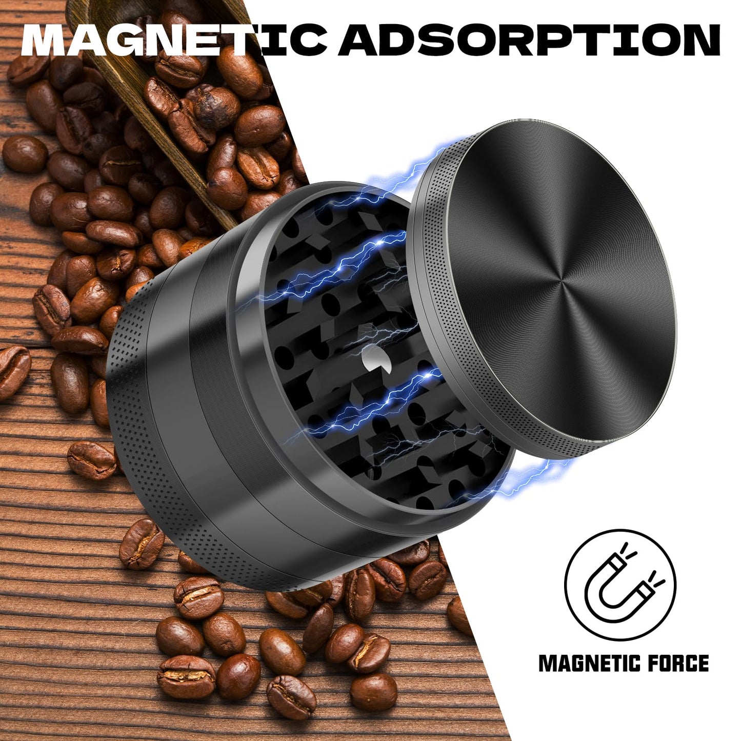 Grinder 2.5 in. Steel Kitchenware Black