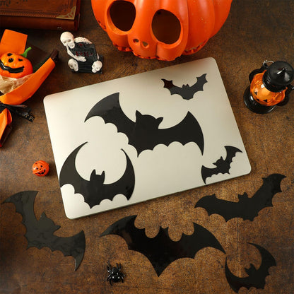 JULMELON 22pcs Halloween Car Magnets, Black Bat Decorations for Halloween Party Supplies Fridge Car Garage Door Cruise Decor