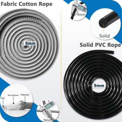 Coniflor Weighted Jump Rope, 1LB Tangle-Free Ball Bearing Rapid Speed Skipping Rope for Men Women, Adjustable 9mm Cotton & PVC Rope with Alum Handle for Boxing MMA Weight-Loss Athletic Workout Fitness