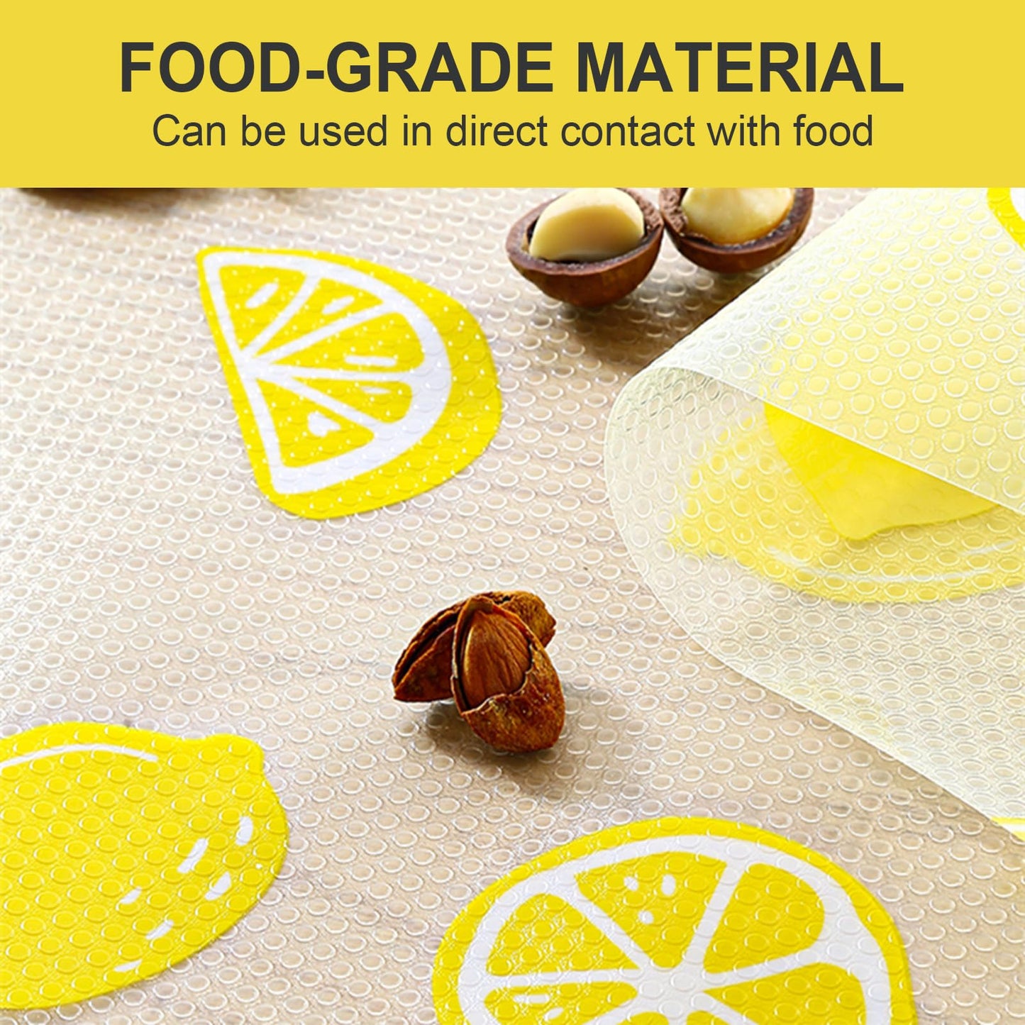 Cooyes Refrigerator Liners Waterproof Oil-Proof Fridge Mats Easy to Cut Non-Adhesive Kitchen Shelf Liner for Shelves Cabinet Drawer BPA-Free (17.7" x 78.7")