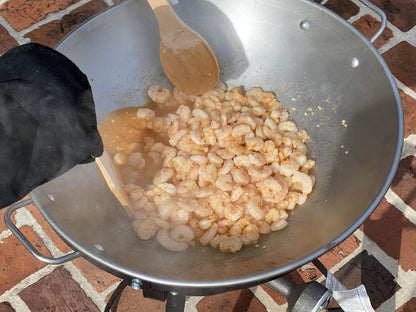 King Kooker 24WC Heavy-Duty 24" Portable Propane Outdoor Cooker with 18" Steel Wok, Black