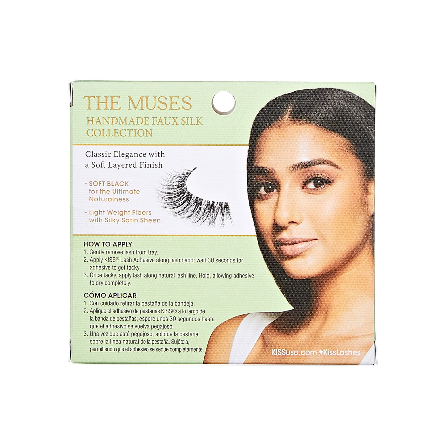 KISS Lash Couture The Muses Collection False Eyelashes, 'Legacy', 12 mm, Handmade, Refined Faux Silk, Contact Lens Friendly, Easy to Apply, Includes 1 Pair Reusable Strip Lashes