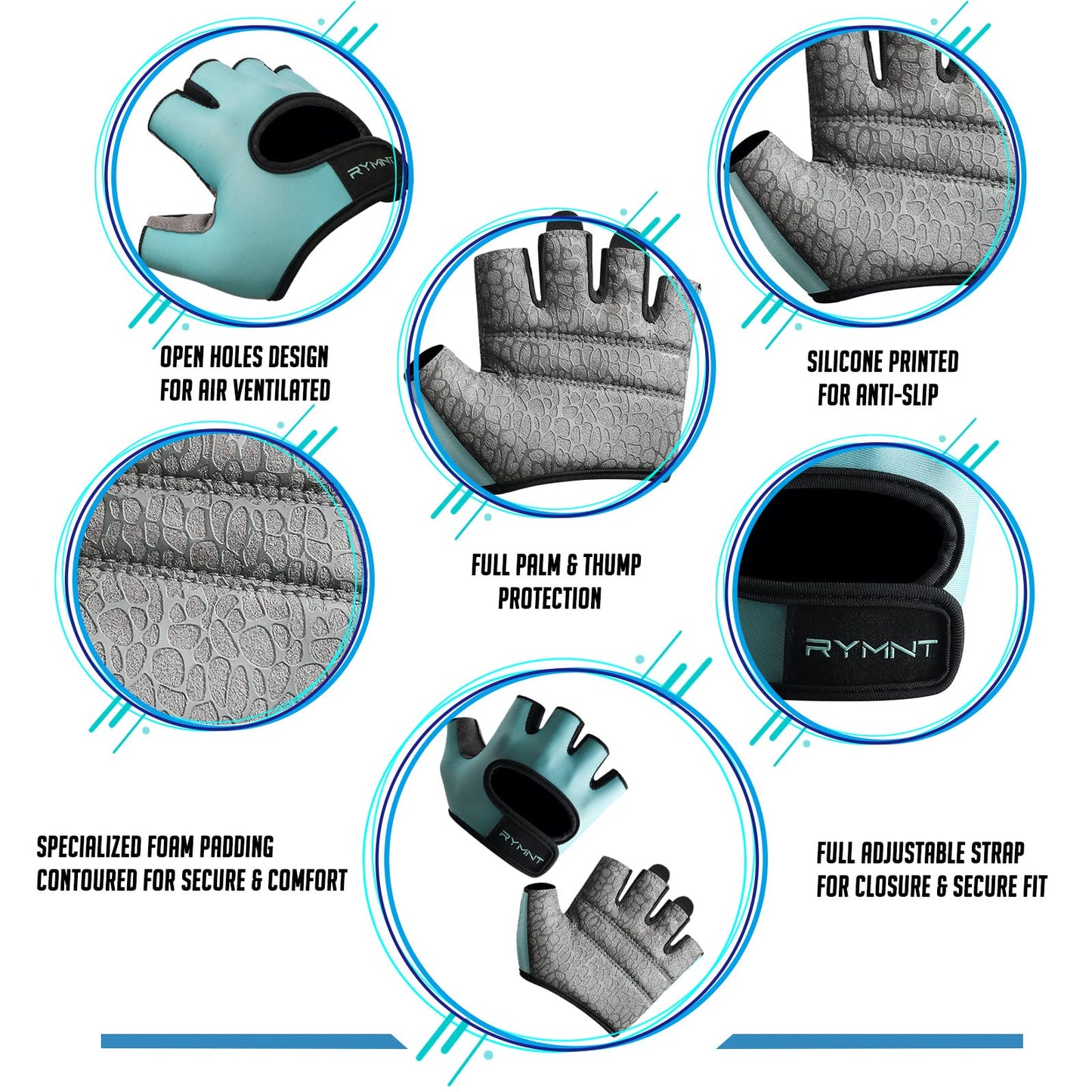 Minimal Weight Lifting Gloves,Short Micro Workout Gloves Grip Pads with Full Palm Protection & Extra Grip for Men Women Weightlifting,Gym,Exercise Training