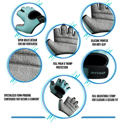 Minimal Weight Lifting Gloves,Short Micro Workout Gloves Grip Pads with Full Palm Protection & Extra Grip for Men Women Weightlifting,Gym,Exercise Training