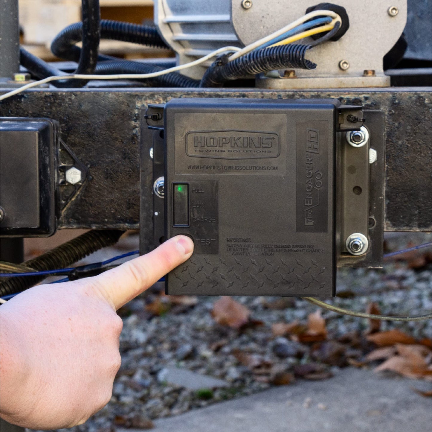 Hopkins Towing Solutions 20099 Engager LED Test Break Away System with Battery Meter