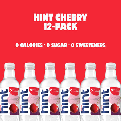 Hint Bottled Water, Blackberry and Cherry- Purified Flavored Water with Zero Calories, Sugar Free, Natural Flavors - 16 Fl Oz (Pack of 24)