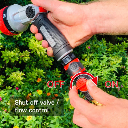 Eden 93218 Premium Garden Connect with Shutoff Valve and Water Stop & Lock Feature Quick Release Kit Hose Fittings and Adapters, (3 Sets/ 9 Pc)