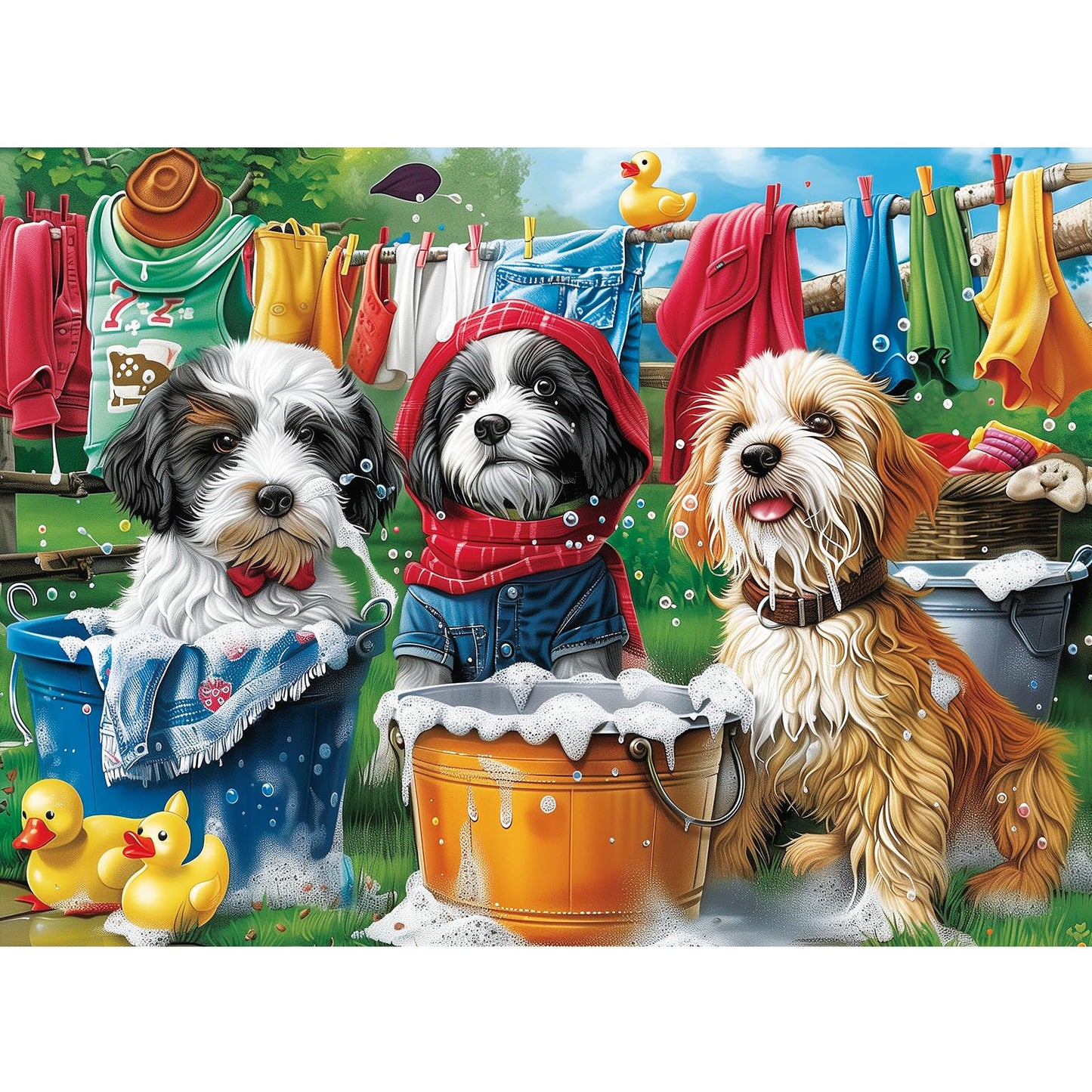 300 Piece Puzzles for Adults,Cute Dogs Jigsaw Puzzle for Adults Kids Seniors,Recycled Cardboard Dogs Large Piece Puzzle 300 Piece,Family Activity Great Gift for Family Friends 20.5 * 15 in