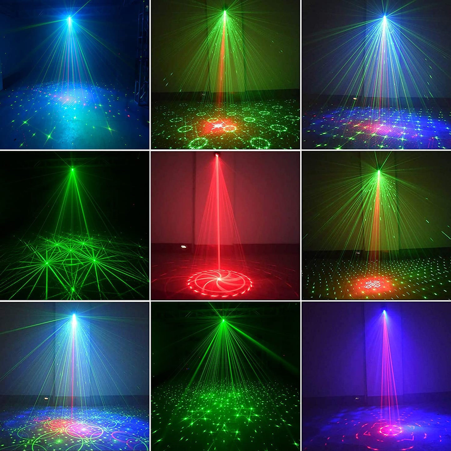 Laser Lights Show Projector - Sound Activated Strobe & Disco Ball DJ Lights for Christmas, Halloween, Glow Party Decor
