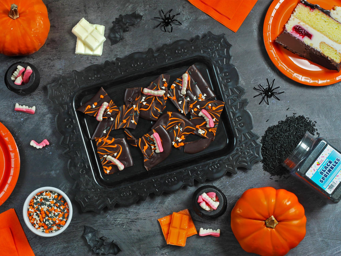 Halloween Sprinkles Bulk - 1.7 LB - Bat, Pumpkin & Ghosts Confetti Sprinkles - Spooky Toppings - Great for Cookies, Cupcakes, Fall