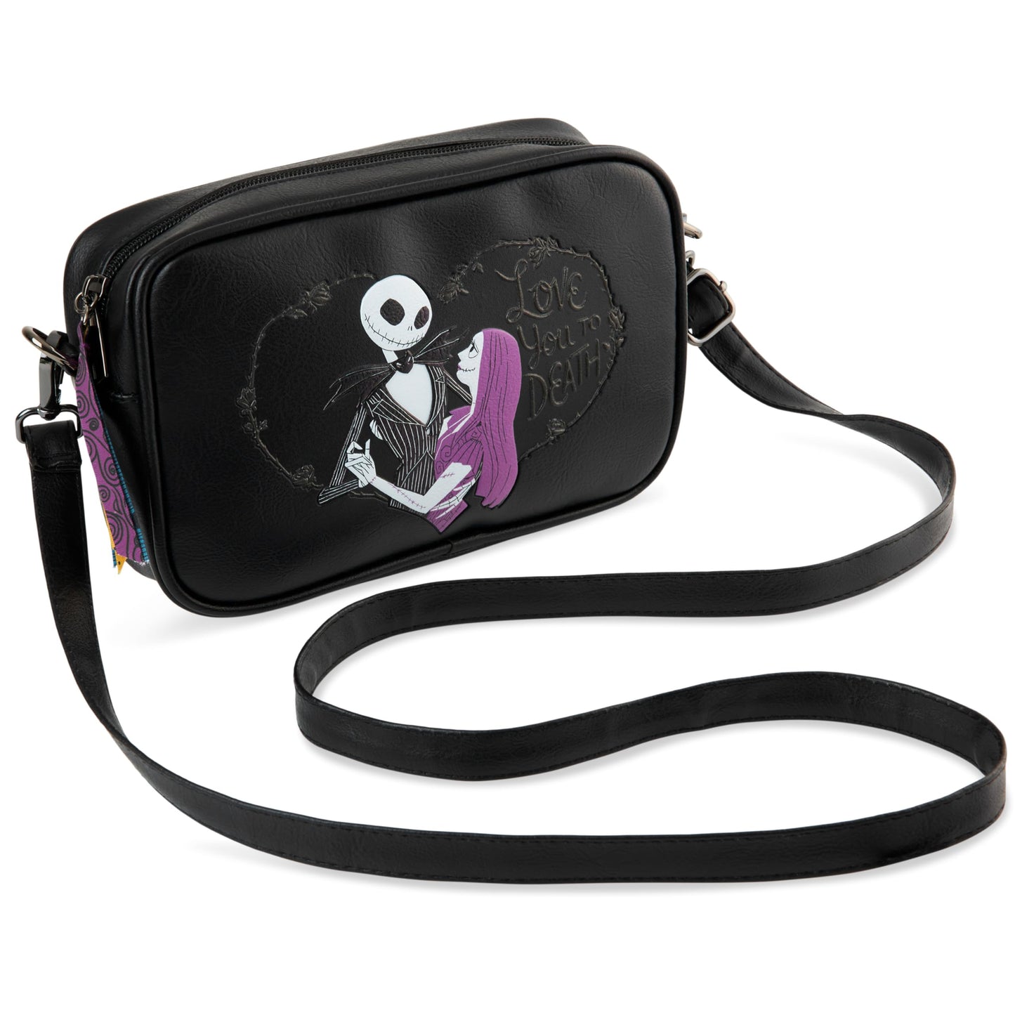 Disney The Nightmare Before Christmas Crossbody Bags for Girls, Teens, Faux Leather Girls Shoulder Bag for Halloween, Cute Stuff, Gifts for He (Black Jack)