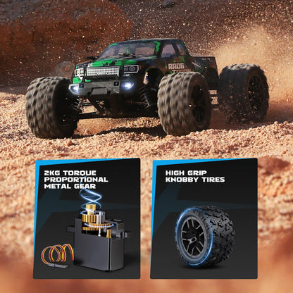 HAIBOXING 1:18 Scale All Terrain RC Car 18859, 36 KPH High Speed 4WD Electric Vehicle with 2.4 GHz Remote Control, 4X4 Waterproof Off-Road Truck with Two Rechargeable Batteries