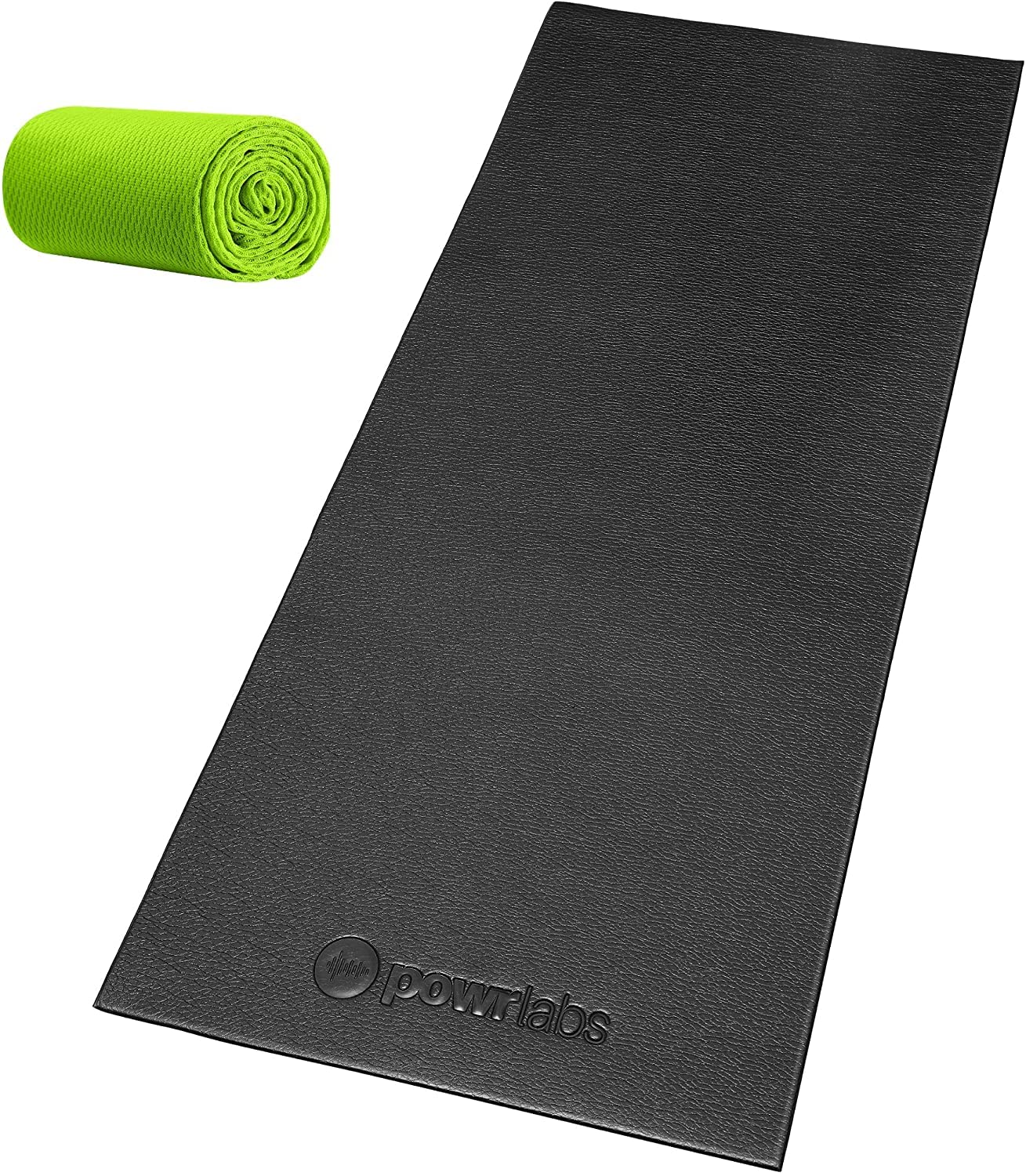 Powr Labs Bike Trainer Mat Compatible with Peloton Bike – Stationary Cycling Floor Pad for Treadmill, Exercise Equipment & Gym Use – Protects Carpet & Hardwood Floors, Indoor Trainer Accessory