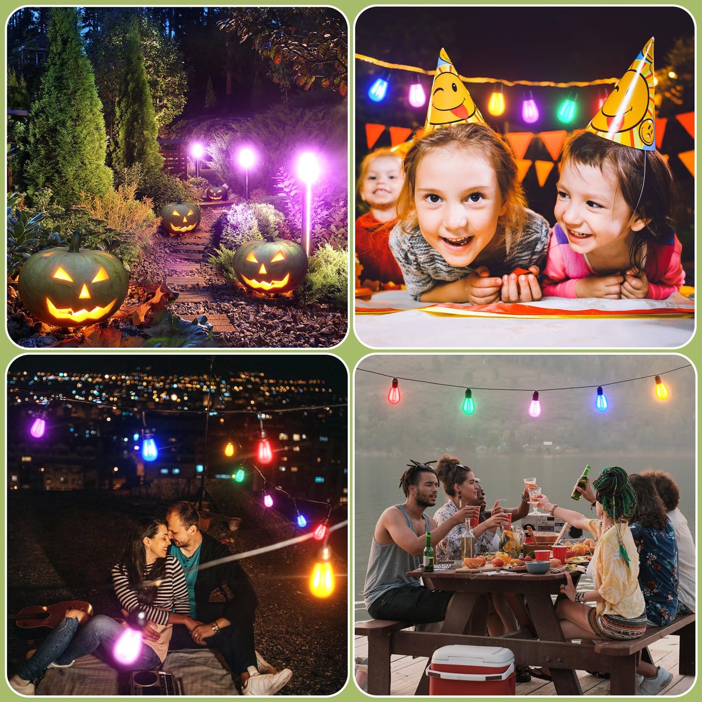 30-Pack Orange Purple String Light Bulbs, S14 LED Replacement Bulbs for Outdoor String Lights, Patio Light Bulbs, 1W E26 Base for Halloween Christmas,Holiday Lighting,Home Decor (Orange + Purple)