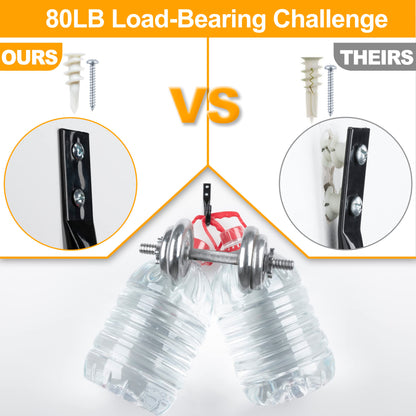 KURUI #8 Self Drilling Drywall Anchors with Screws Kit, Heavy Duty Dry Wall Anchors for Hanging Sheetrock, 50 Self-Tapping Plastic Drywall Hangers 50 Sheet Rock Screws, 100PCs Mounting Hardware -75LB